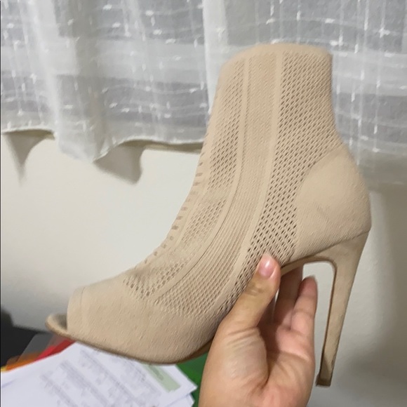 Aldo Keshaa Cable Knit Sock Bootie Heel in Bone - Picture 5 of 8